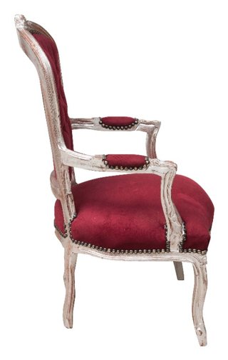 Sillón in estilo Luigi XVI in madera maciza de par