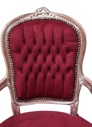 Sillón in estilo Luigi XVI in madera maciza de par
