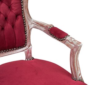 Sillón in estilo Luigi XVI in madera maciza de par