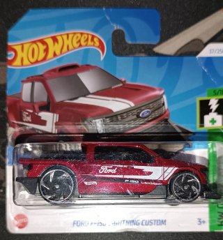 Hot Wheels Ford F-150 Lightning Custom Rojo