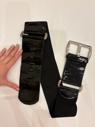 Cintura elastica Motivi vernice nera