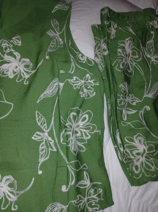 Set verde floreale taglia XL