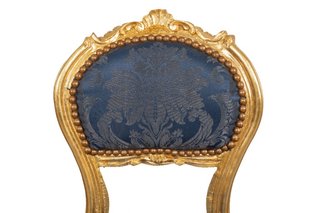 Sedia poltroncina stile francese Luigi XVI in legn