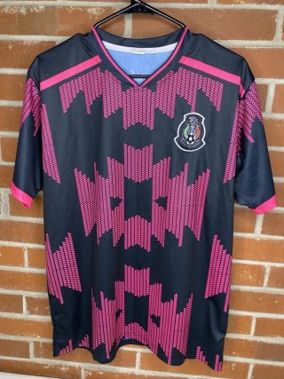 Maglietta da calcio nera e rosa
