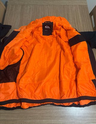Chaqueta Quiksilver Talla L Negra Naranja