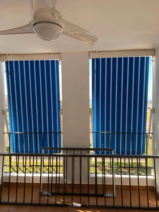3 Toldos azul y blanco