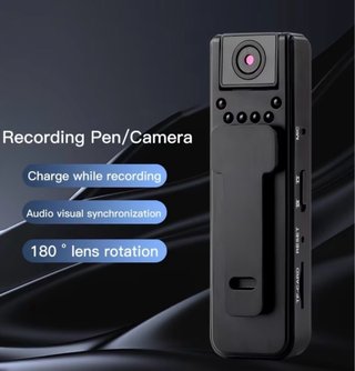 Mini cámara grabadora audio/vídeo 180°