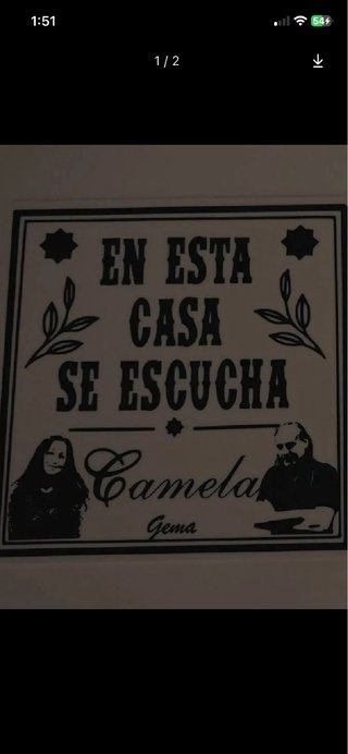 Azulejo Decorativo En esta casa se escucha Camela