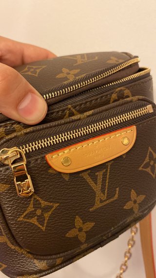 Cartera Vintage Louis Vuitton Cuero Marrón y Dorad