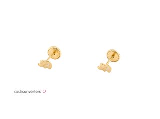 pendientes oro 18k con piedra con circonita