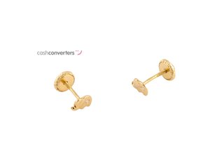 pendientes oro 18k con piedra con circonita