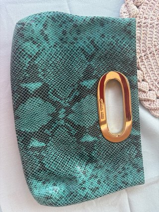 Bolso Michael Kors verde y dorado