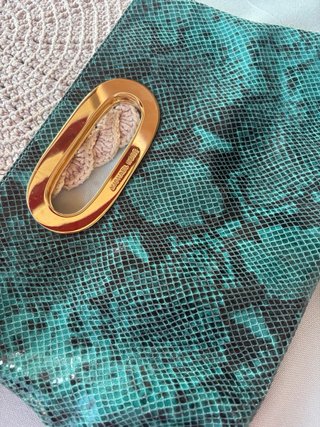 Bolso Michael Kors verde y dorado