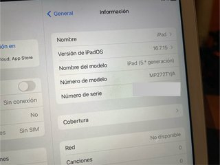 iPad 5ª Gen 128GB Wifi + 4G