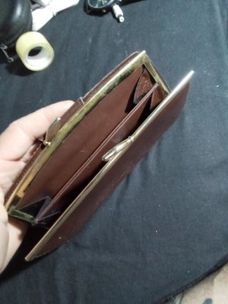 Cartera vintage cuero marrón