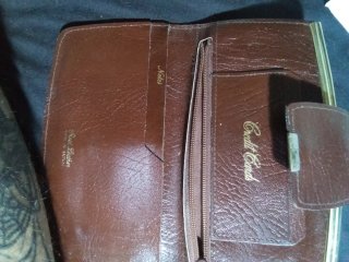 Cartera vintage cuero marrón