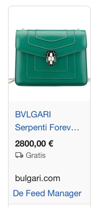 Bolso Bvlgari Bulgari Serpenti Forever Verde