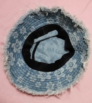 Gorro denim con flores