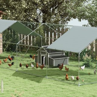 Gallinero de madera para exteriores con 2 nidos de