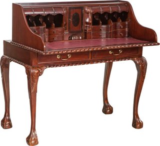 Scrittoio Lady secretaire in legno massello di mog