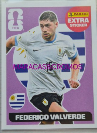 EXTRA STICKER MORADO FEDE VALVERDE FIFA WORLD 2026
