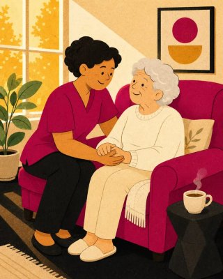 Cuidadora niños y ancianos
