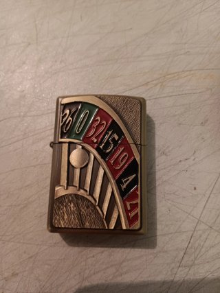 Mechero tipo Zippo con diseño de ruleta calidad