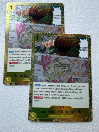 Carta One Piece Gum-Gum Golden Rifle OP18-116