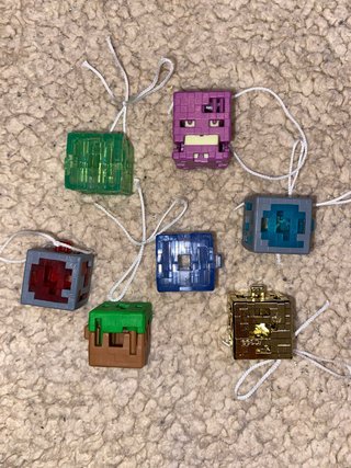Lote de 7 adornos Minecraft