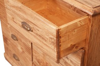 Cassettiera Country in legno massello di tiglio fi