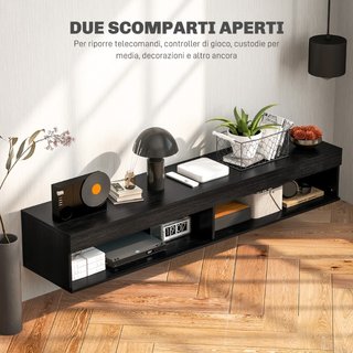 Mueble de TV suspendido de hasta 75" con luces LED