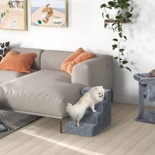 Escalera para mascotas gris