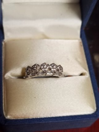 Anillo Antiguo Baño Plata