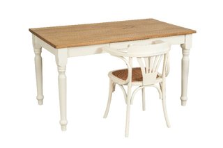 Sedia con braccioli Thonet in massello di frassino