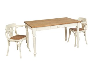 Sedia con braccioli Thonet in massello di frassino