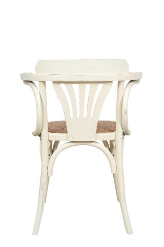 Sedia con braccioli Thonet in massello di frassino