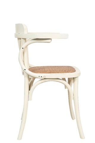 Sedia con braccioli Thonet in massello di frassino