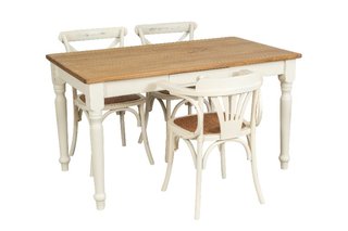 Sedia con braccioli Thonet in massello di frassino