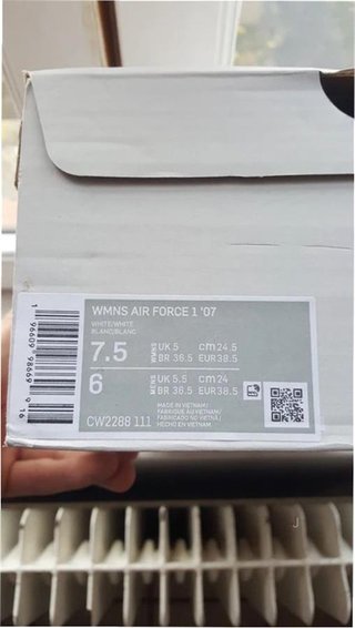 Nike Air Force 1 Blancas Talla 38.5