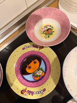 Lote platos infantiles porcelana