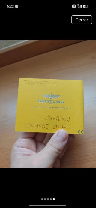 Tarjeta de garantía Breitling 5 años