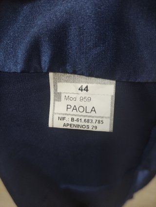 Vestido fiesta azul con bolero T.44