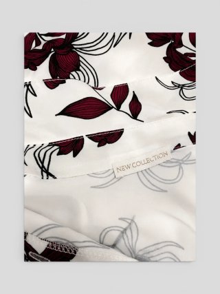Vestido camisero floral blanco talla M