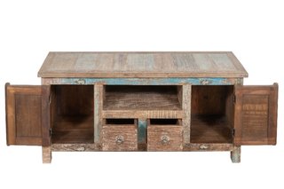 Mobile credenza porta TV in legno massiccio ricicl