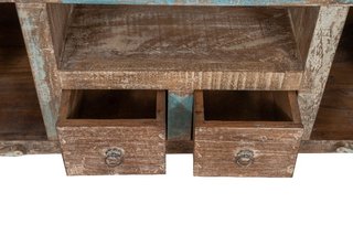 Mobile credenza porta TV in legno massiccio ricicl