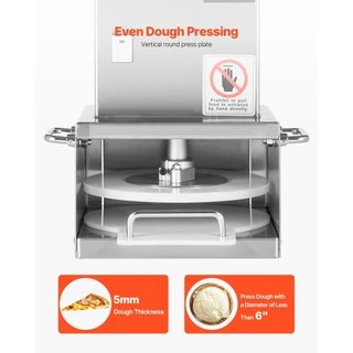 Pressa Elettrica per Impasto Pizza, 6 pollici