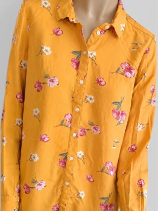 Camisa floral H&M Mostaza Talla M