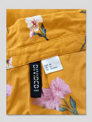 Camisa floral H&M Mostaza Talla M