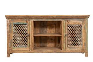 Mobile credenza porta TV in legno massiccio ricicl