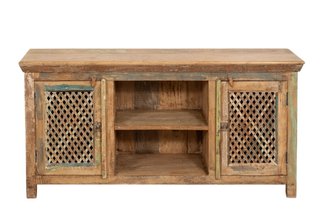Mobile credenza porta TV in legno massiccio ricicl